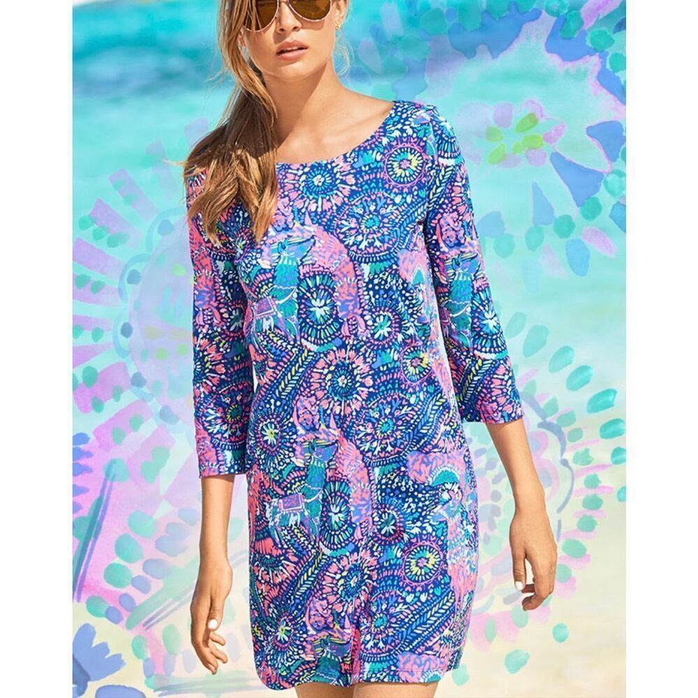 Lilly Pulitzer Bay Dress No Problema jersey shift dress size small
